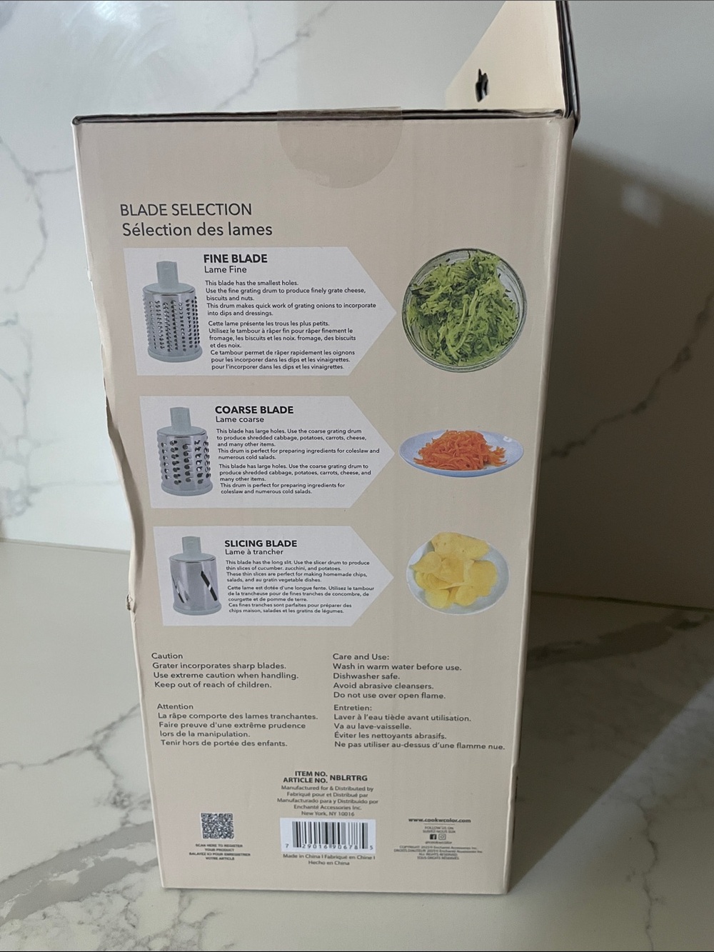CWC Rotary Grater Kitchen Tool in Light Blue - Picture 4 of 5